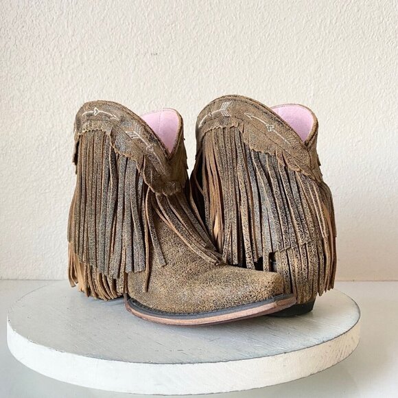 Junk Gypsy SPITFIRE Lane Cowboy Bootie Womens 5.5 Brown Western Cowgirl Boots - Picture 1 of 9